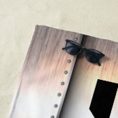 イニシャルの変更、名前の追加、銀の金属帯 ビーチタオル (インサイチュ)