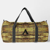 イニシャルの変更、追加（削除）名前錆びた金属の外観 ダッフルバッグ (正面)