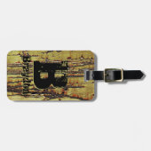 イニシャルの変更、追加（削除）名前錆びた金属の外観 ラゲッジタグ (正面横)