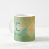 イニシャルの変更A B C D Eに名前Greenを追加 コーヒーマグカップ (正面左)