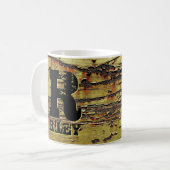 イニシャルの変更Add Name O P Q R S T Rusty Metal, コーヒーマグカップ (正面左)