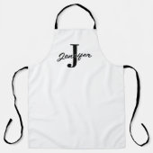 イニシャルの文字と名前のカスタム エプロン (正面)