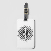 イニシャルの文字と名前のカスタム ラゲッジタグ (正面縦)