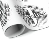 イニシャルの文字と名前のカスタム ラッピングペーパー (ロールコーナー)