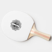 イニシャルの文字と名前のカスタム 卓球ラケット (横)