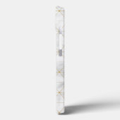 イニシャルの追加 |金ゴールド幾何学白大理石 Case-Mate iPhoneケース (裏面 / 左)