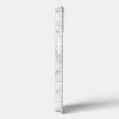 イニシャルの追加 |金ゴールド幾何学白大理石 Case-Mate iPhoneケース (裏面 / 右)