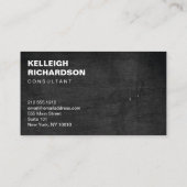 イニシャルはっきりしたモノグラムブラックウッドビジネスカード 名刺 (裏面)