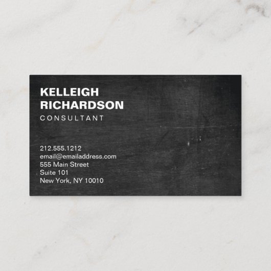 イニシャルはっきりしたモノグラムブラックウッドビジネスカード 名刺 (裏面)