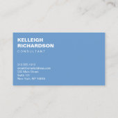 イニシャルはっきりしたモノグラムライトブルービジネスカード 名刺 (裏面)