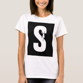 イニシャルぶら下がった付きおもしろい Tシャツ