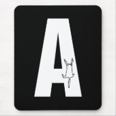 イニシャルぶら下がった付き マウスパッド (正面)