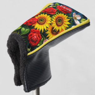 イニシャルまたは名前入りゴルフパター「Blooming Putter」 ゴルフヘッドカバー