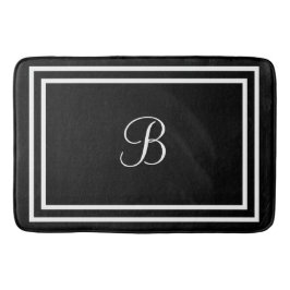 イニシャルまたは名前black bathmat バスマット