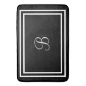 イニシャルまたは名前black bathmat バスマット (正面縦)