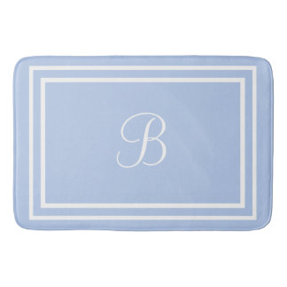 イニシャルまたは名前blue bathmat バスマット