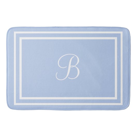 イニシャルまたは名前blue bathmat バスマット (正面)