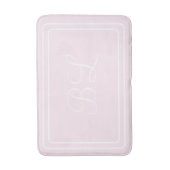イニシャルまたは名前blue round corners bathmat バスマット (正面縦)