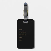 イニシャルまたは空港コード付き飛行機 ラゲッジタグ (裏面縦)