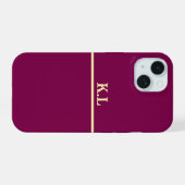 イニシャルを入力しよう  iPhone 15ケース (裏面横)