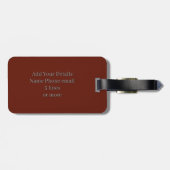 イニシャルを追加する、赤い灰色の大理石 ラゲッジタグ (裏面横)