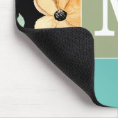 イニシャルエレガントの組み合わせパターンと青 マウスパッド (コーナー)