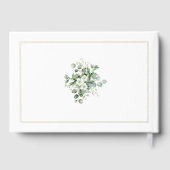 イニシャルエレガント及びユーカリ結婚の箔 ゲストブック (裏面)