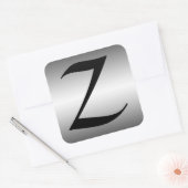 イニシャルオンメタルプレートシール スクエアシール (封筒)