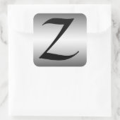 イニシャルオンメタルプレートシール スクエアシール (バッグ)