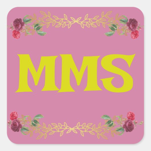 イニシャルカスタマイズ スクエアシール (正面)