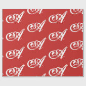 イニシャルカスタムクリスマスラッピング紙 ラッピングペーパー (フラット)