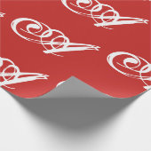 イニシャルカスタムクリスマスラッピング紙 ラッピングペーパー (角)