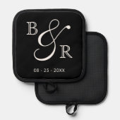 イニシャルカスタムシック書道夫婦名 鍋敷き (正面/裏面)