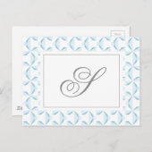 イニシャルカスタムスカイブルーピンホイールズ ポストカード (正面/裏面)