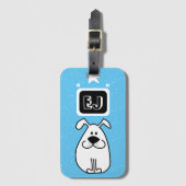 イニシャルカスタムズ犬をテーマにした ラゲッジタグ (正面縦)
