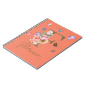 イニシャルカスタムバタフライノートブックギフト ノートブック (左側)