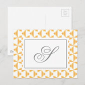 イニシャルカスタムパンプキンピンホイールズ ポストカード (正面/裏面)