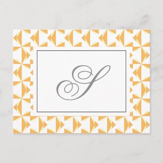 イニシャルカスタムパンプキンピンホイールズ ポストカード (正面)