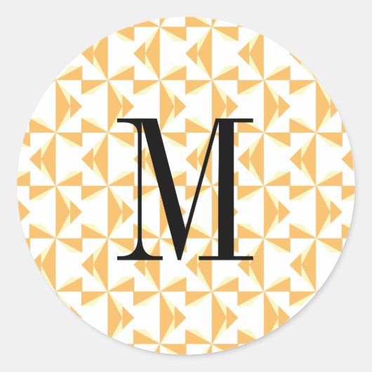 イニシャルカスタムパンプキンピンホイールズ ラウンドシール (正面)