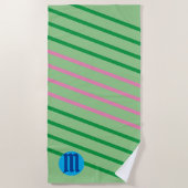 イニシャルカスタムビーチタオル ビーチタオル (正面)