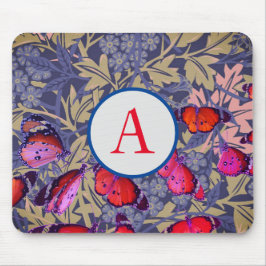 イニシャルカスタムマウスパッドMORRIS及び蝶 マウスパッド