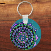 イニシャルカスタムマンダラデザイン キーホルダー (正面)