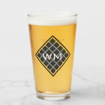 イニシャルカスタムマンリモダンシックエレガントブラック