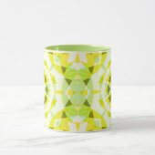 イニシャルカスタムモノグラムイエローグリーンスターティー マグカップ (中央)