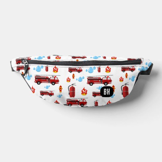 イニシャルカスタムモノグラムボーイズファイアートラックファイアーメン ファニーパック (レイダウン)