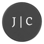 イニシャルカスタムモノグラムミニマルモダンリスト アイスホッケーパック (正面)