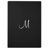 イニシャルカスタムモノグラム白黒テンプレート クリップボード (裏面)