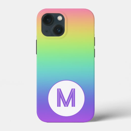 イニシャルカスタムレインボー Case-Mate iPhoneケース (裏面)