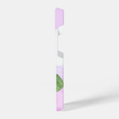 イニシャルカスタムワイルドバイオレットガーデンフラワーアート iPhoneケース (左側面)