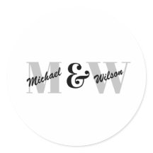 イニシャルカスタム白黒モノグラム